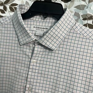 Mizzen + Main Performance Menswear L Trim Men's Long Sleeve Dress/ Casual Shirt